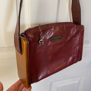 Etienne Aigner Vintage Crossbody With Wooden Sides